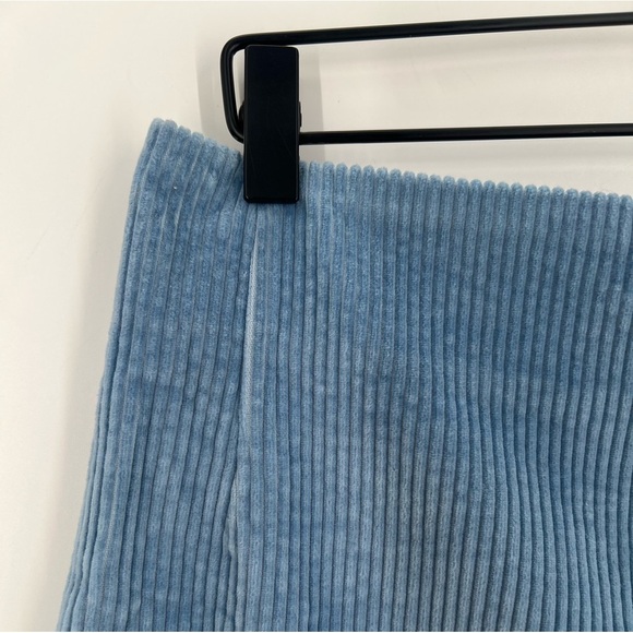 Assembly New York Baby Blue Corduroy Metal Hardware Clasp Mini Skirt - Picture 3 of 8